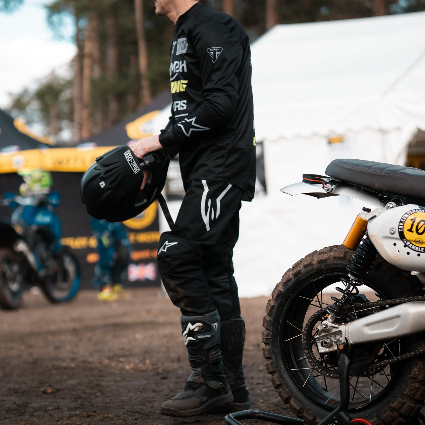 Triumph X Alpinestars Racer Graphite MX Pants