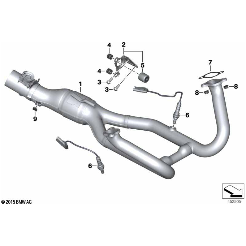 R1200R/RS/RT/GS/GSA Chrome-Plated Exhaust Manifold - 18518562191