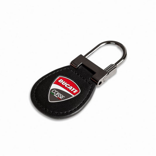 Ducati Corse Paddock Leather Keyring