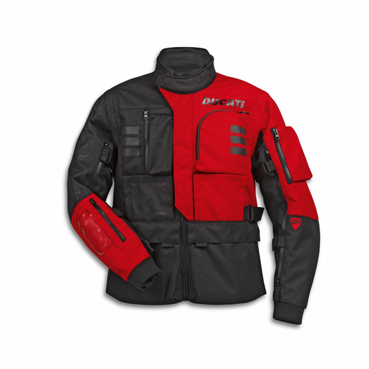 Ducati Explorer 2.0 Black/Red Men's Fabric Jacket