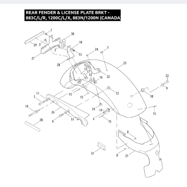 Harley-Davidson® Sportster Frame Rail Cover - Right, Chrome