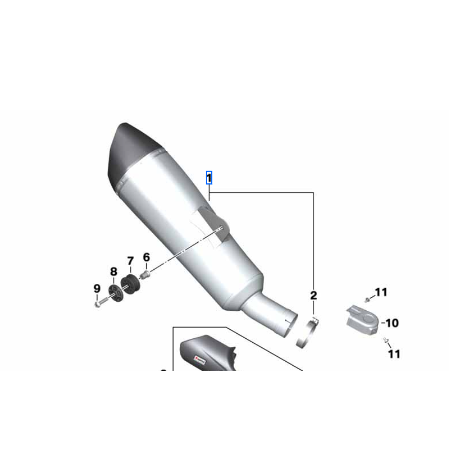 R1250/1200 RS/R AKRAPOVIC REAR EXHAUST