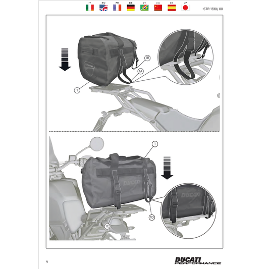 Ducati Rear Bag for Passenger Seat or Luggage Rack