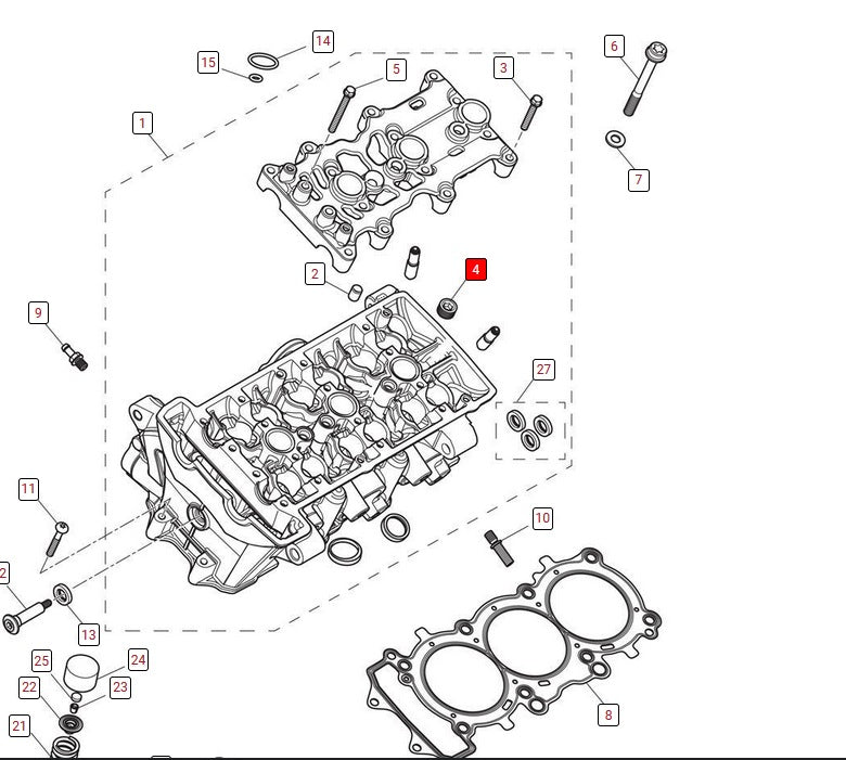 Triumph Cylinder Head, 3 Cyl, SAI, Black