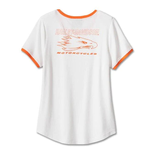 Harley-Davidson® Womens White Ringer T-Shirt