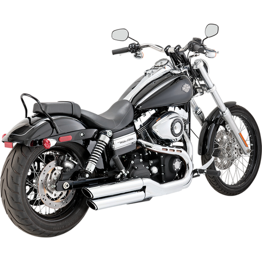 Vance and Hines Twin Slash Exhaust Mufflers Chrome FXDF FXDWG Dyna