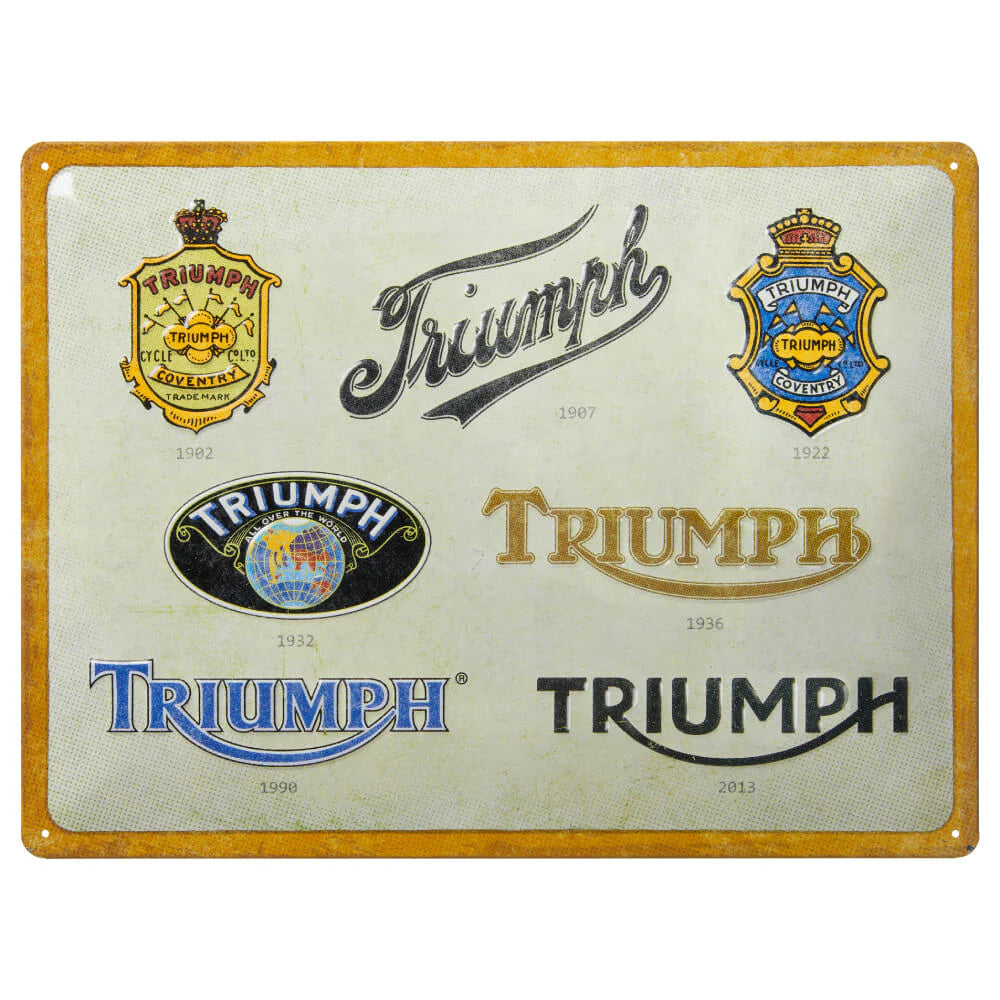 Triumph Lineage Tin Sign