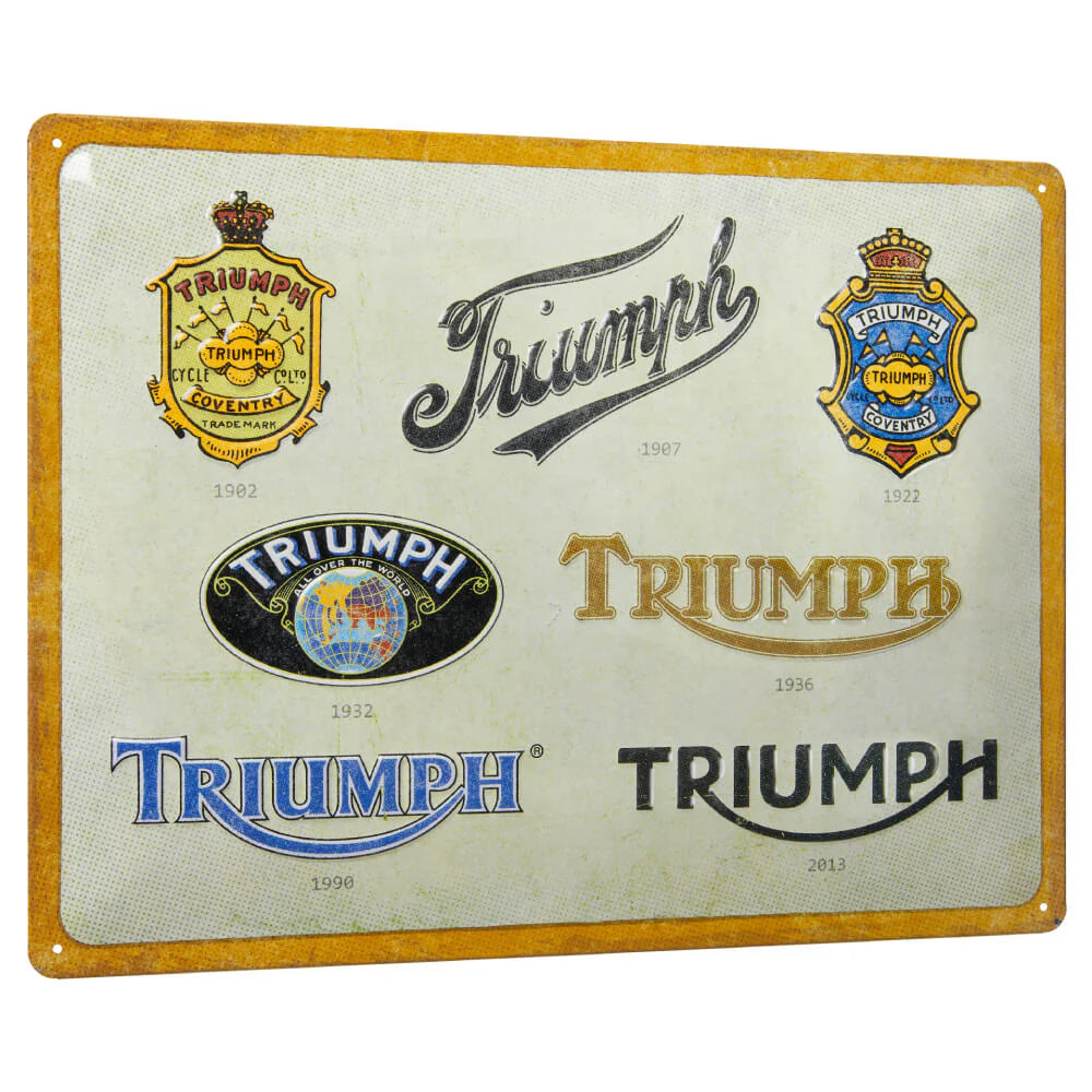 Triumph Lineage Tin Sign