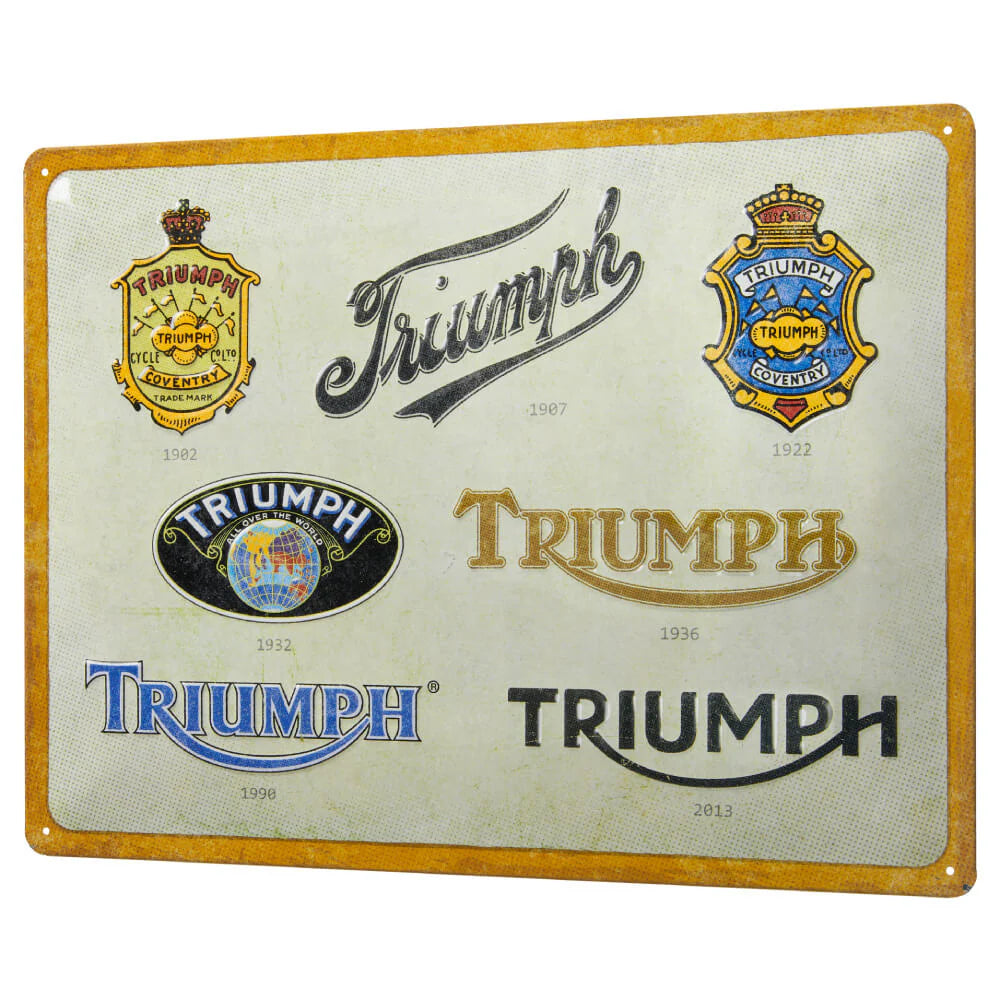 Triumph Lineage Tin Sign