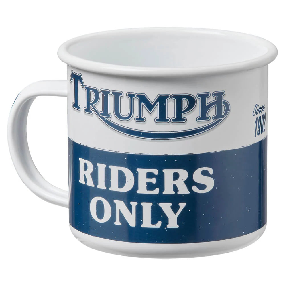 Triumph Riders Only Enamel Mug