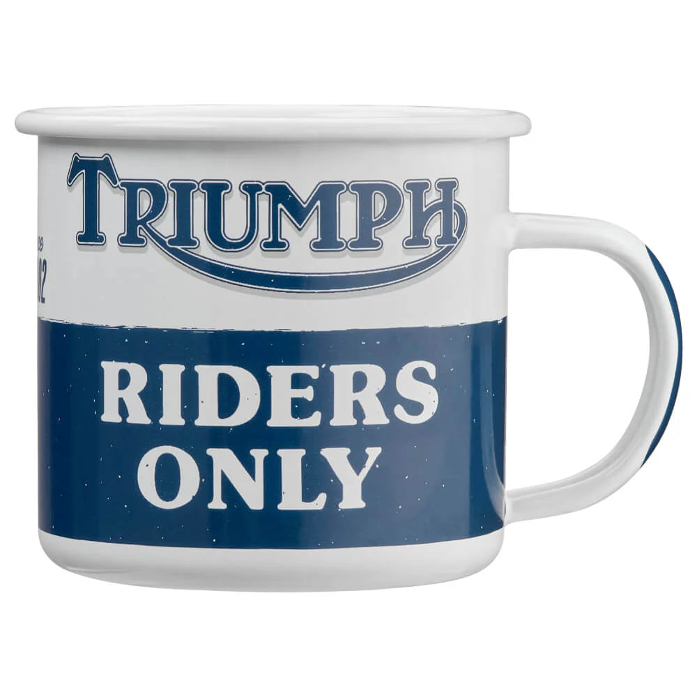 Triumph Riders Only Enamel Mug