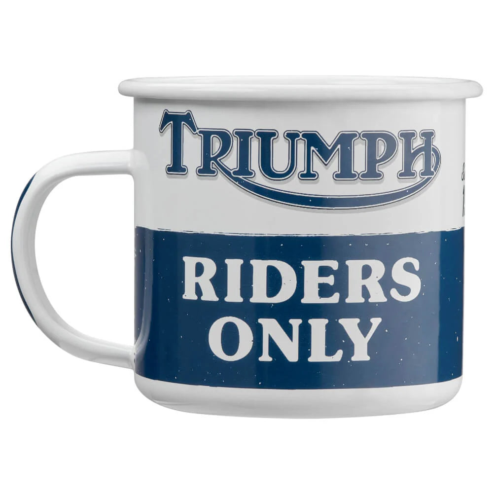 Triumph Riders Only Enamel Mug