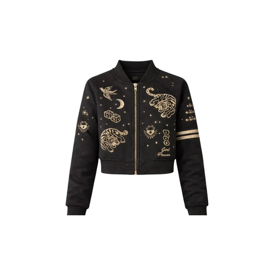 Wildust Sisters Ladies Oracle Black Varsity Jacket