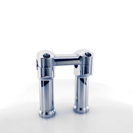 Chrome Fat risers with one-piece top clamp