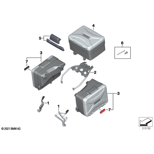 F750GS, F850GS Vario Case Luggage Holder Set - 77428405343