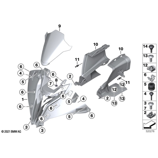 S/M1000RR 2018-2024 Air Inlet Cover - 46637924303