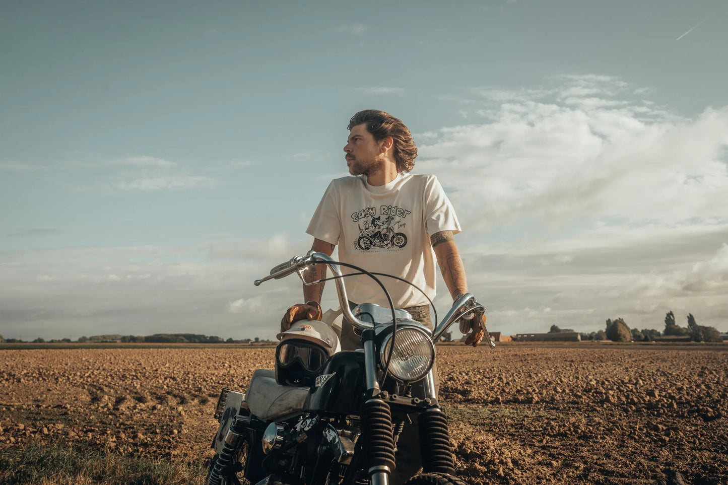 Age of Glory Men's Easy Rider Tee Off-white