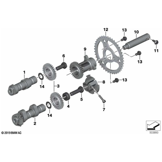 R1200R/RS/RT/GS/GSA 2012-2018 Axle - 11318529744