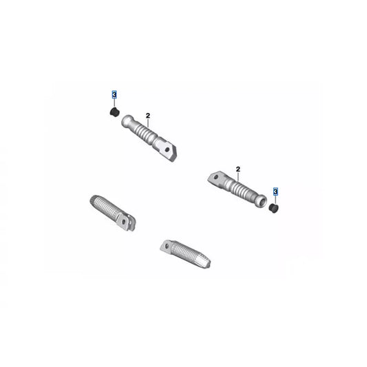 BMW Motorrad S1000RR Left and Right Passenger Footrest