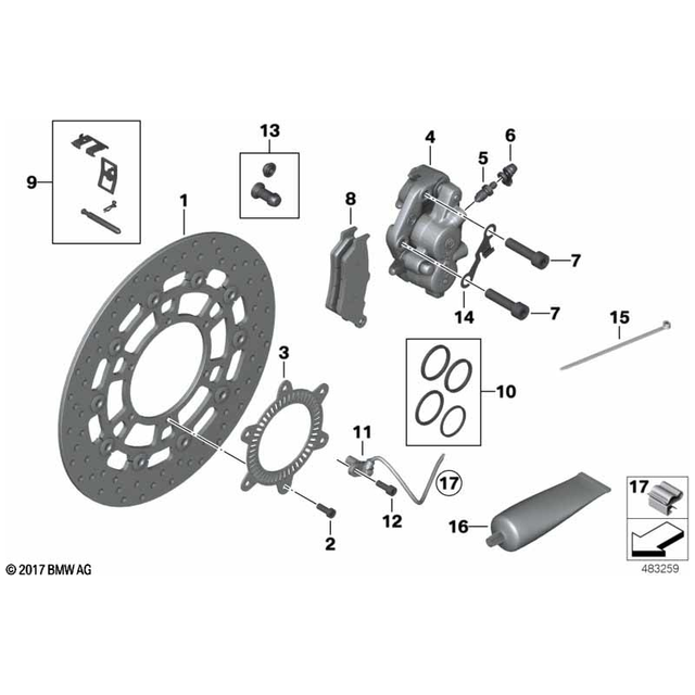 G650GS, F700GS, F800GS/GSA Front Brake Pads Set - 34117705216