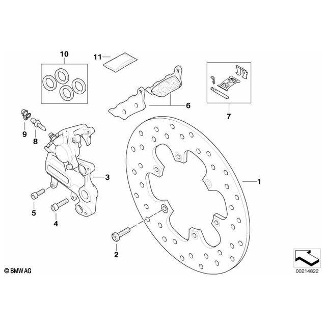 F/G650GS Rear Brake Kit - 34217664983