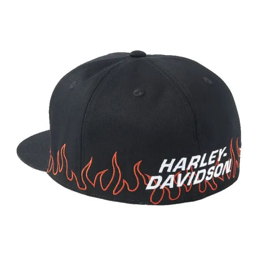 Harley-Davidson® Men's H-D Flames Bar & Shield Cap-Black