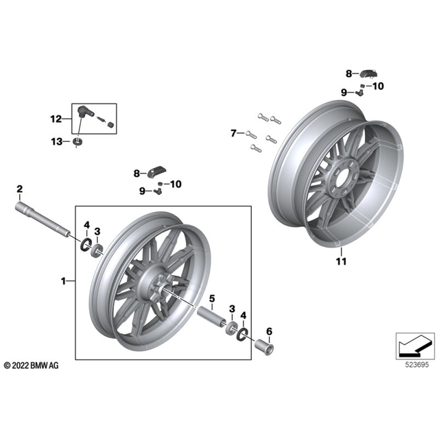 RDC Sensor - Compatible with most BMW Motorbikes - 36317914365