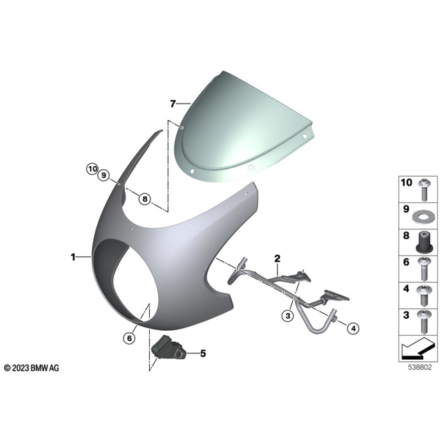 R12NineT Windshield - 77317914849