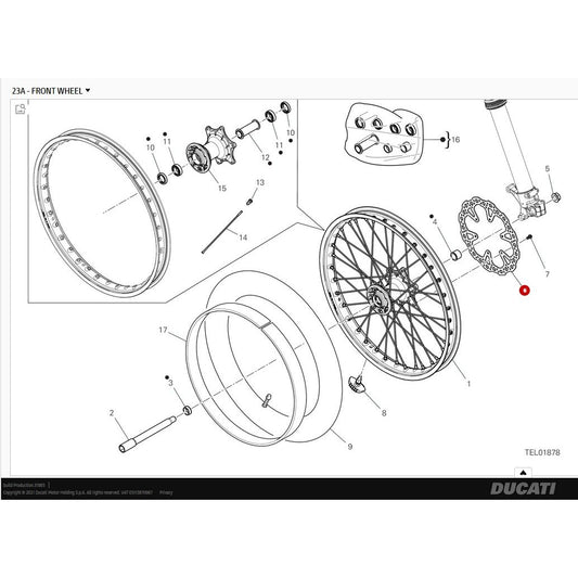 Ducati Front Brake Disc Desmo 450 MX 2026, 450 EDX, 450 MX Factory 2026