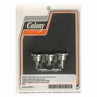 Colony, front brake rotor bolt kit. Chrome