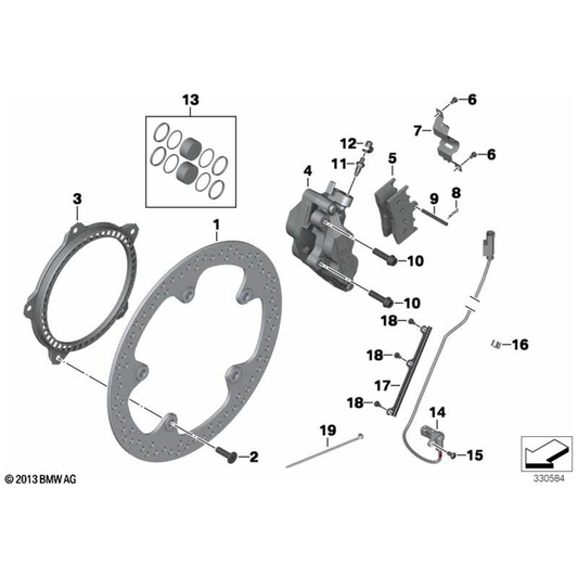 K1600 Front Brake Pads - 34117728945