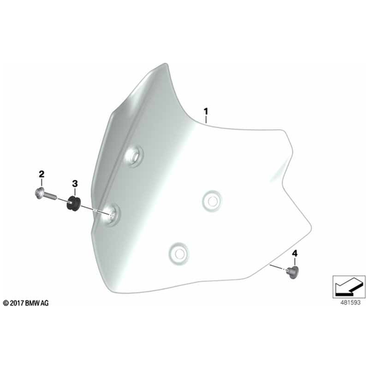 G310GS Clear Windshield - 46638560408