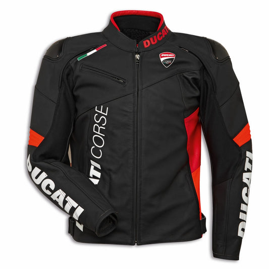 Ducati Corse C6 Black Leather Men's Jacket