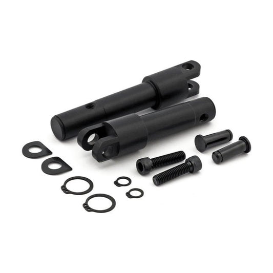 Foot peg conversion bracket kit. STD length. Black