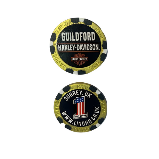 Harley-Davidson® Guildford Dealer Poker Chip - Gold