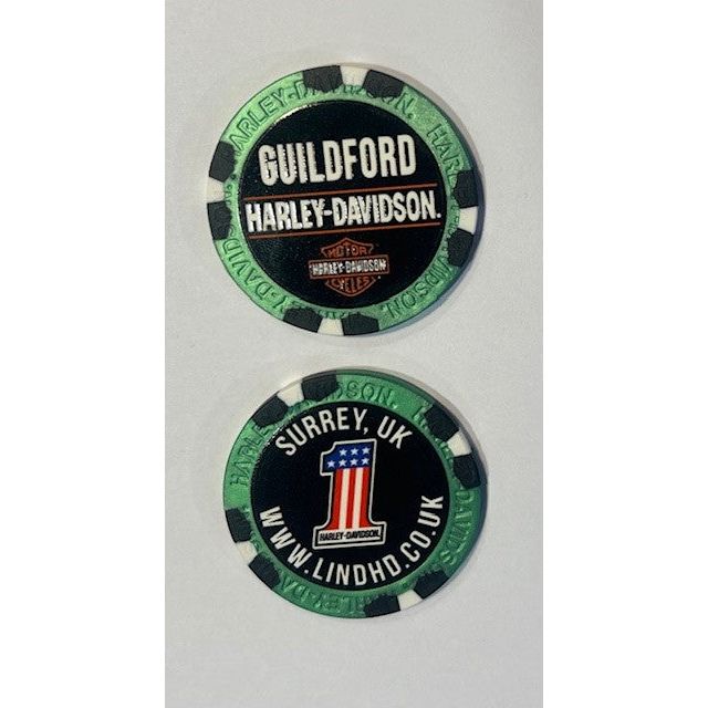 Green Harley-Davidson® Guildford Dealer Poker Chip