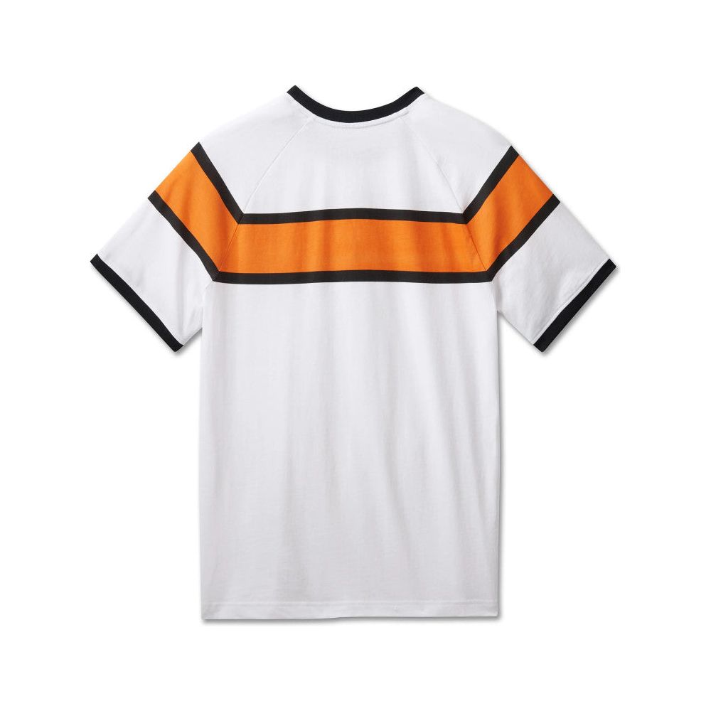 Harley-Davidson® Men's Racing Stripes Tee - Bright White