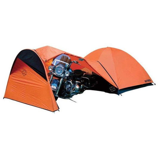 Harley-Davidson® Dome Tent w/ Vestibule Motorcycle Storage - Orange