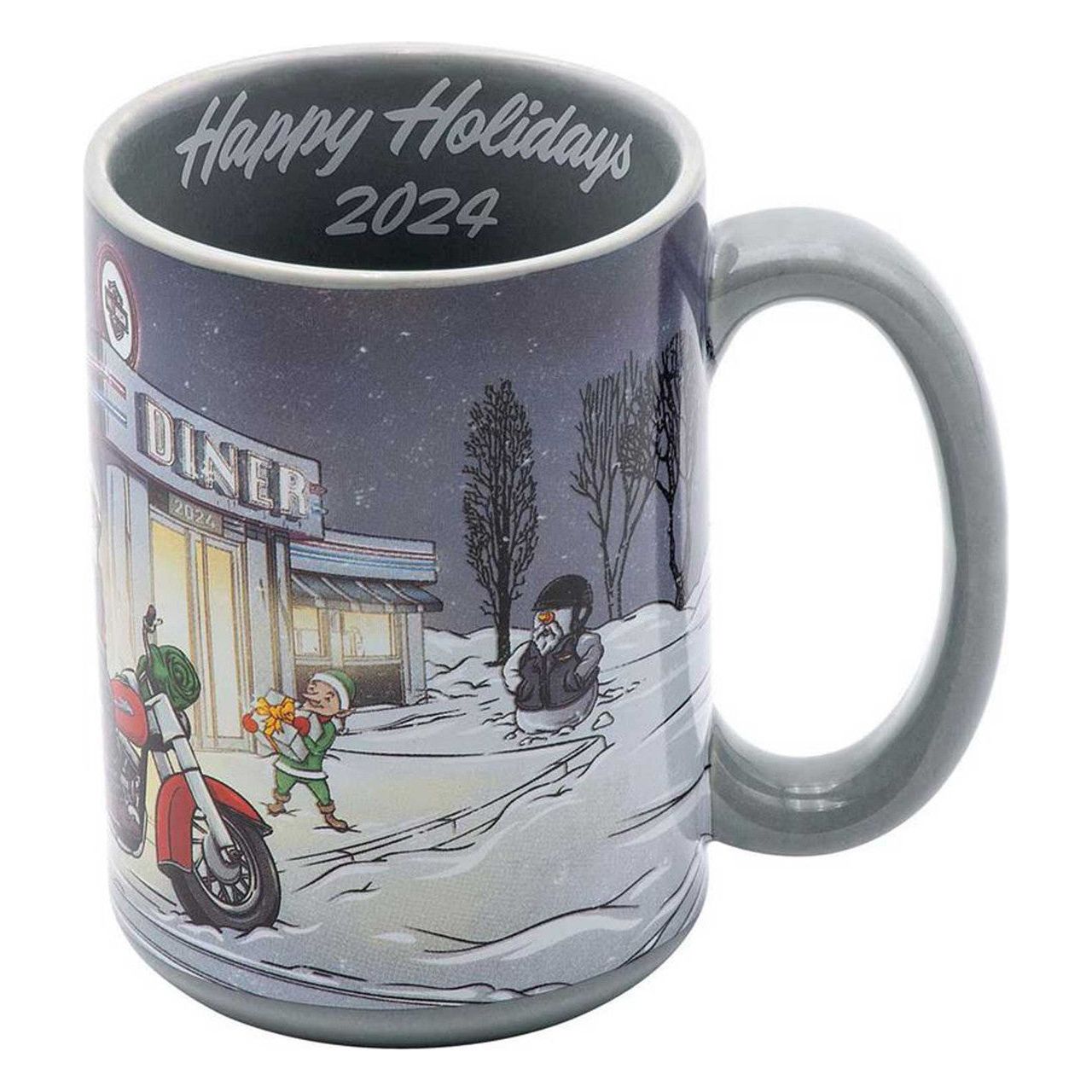 Harley-Davidson® 2024 Biker Santa Ceramic Mug - Holiday Special Mug - 15 Oz.