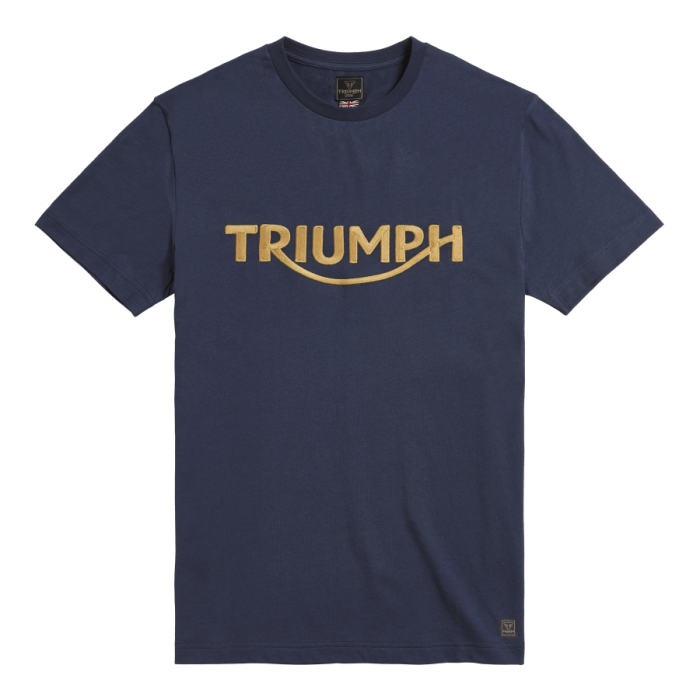 Triumph Bamburgh Embroidered Logo T-Shirt - Navy