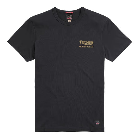 Triumph Heritage Adcote Back Print Graphic T-Shirt - Black