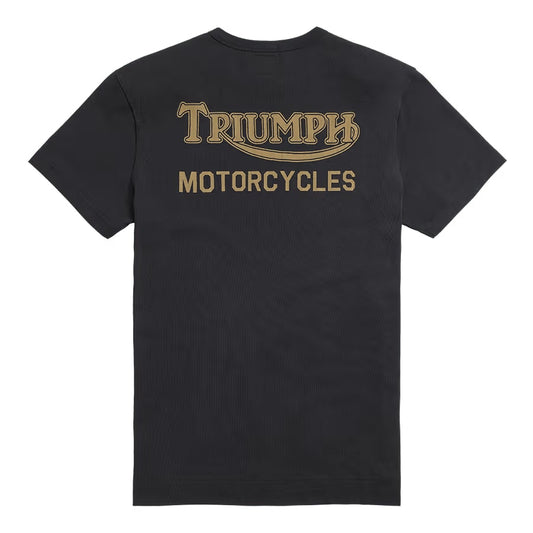 Triumph Heritage Adcote Back Print Graphic T-Shirt - Black