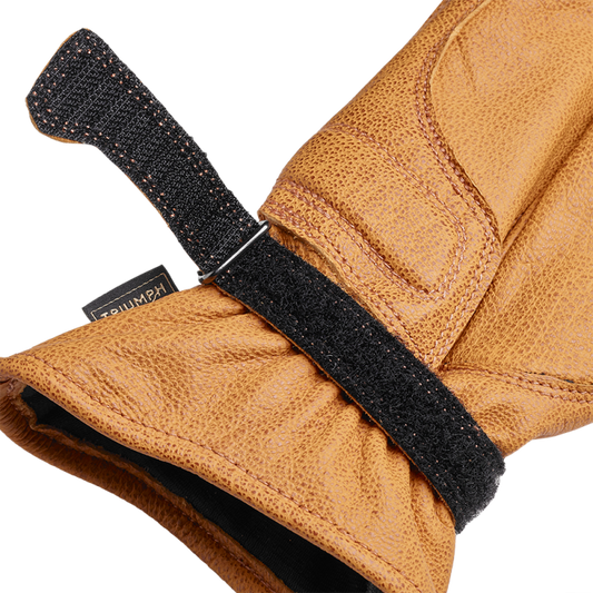 Triumph Vance Leather Gloves Gold