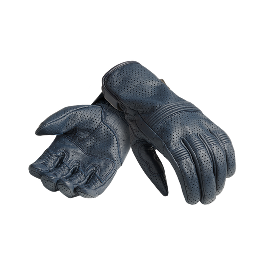 Triumph Cali Perforated Leather Gloves Blue