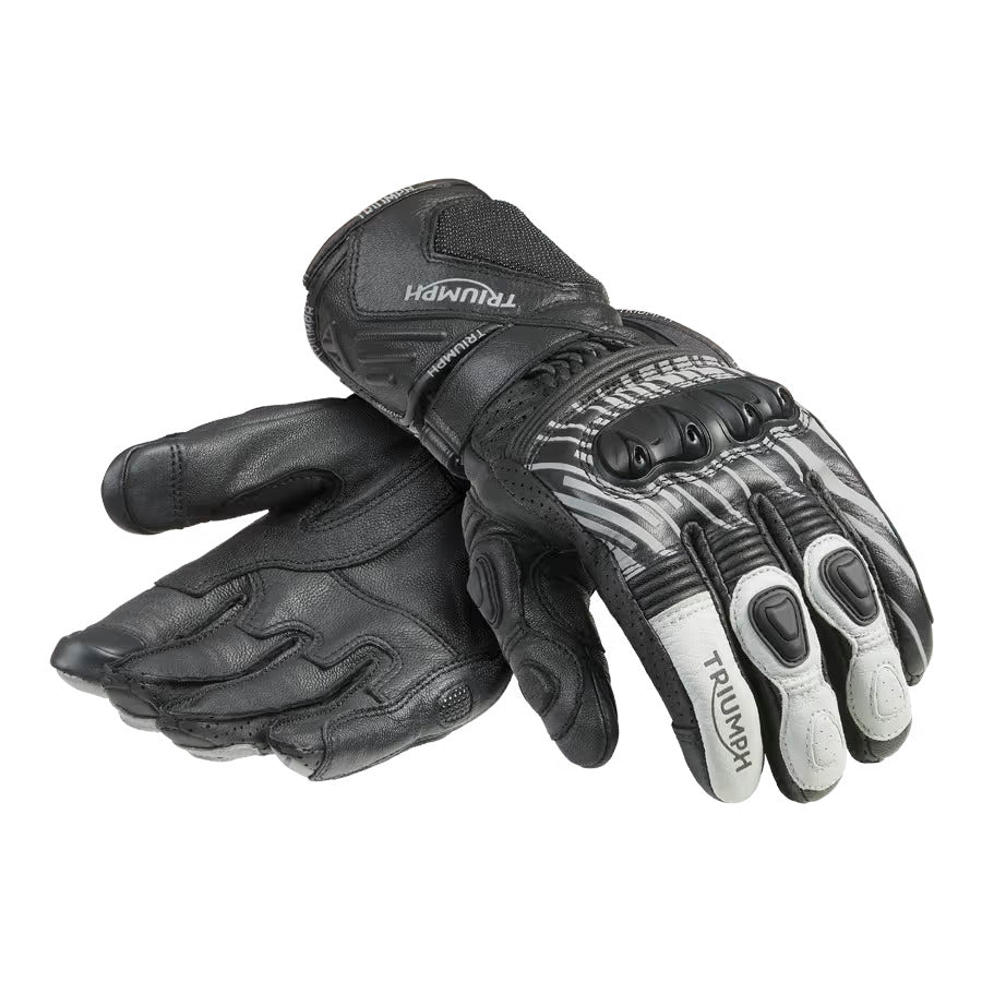 Triumph Arena Leather Gloves Black/Grey