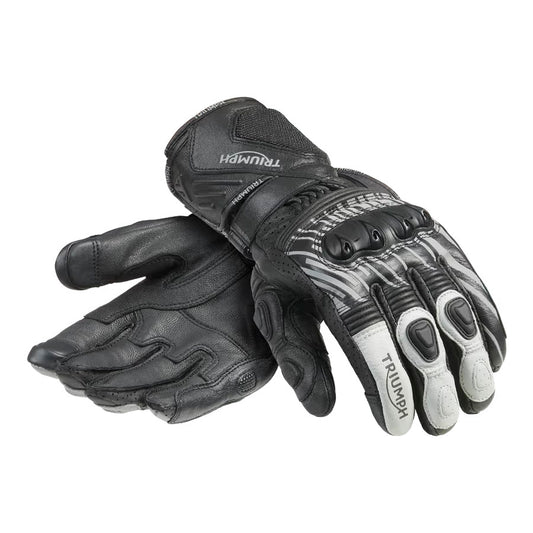 Triumph Arena Leather Gloves Black/Grey