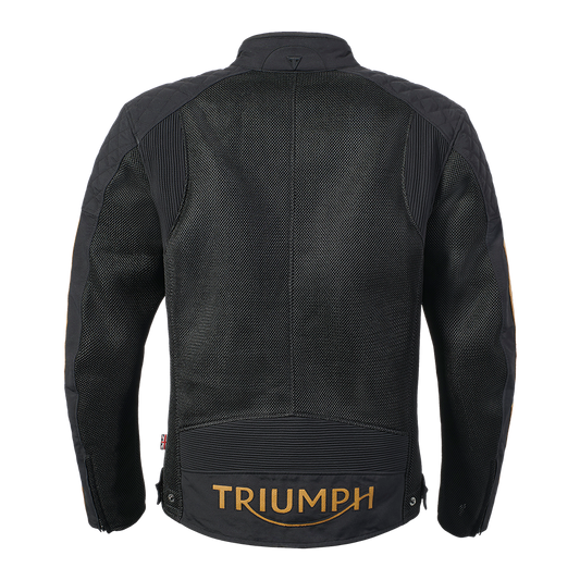 Triumph Braddan Retro Mesh Jacket - Black/Gold