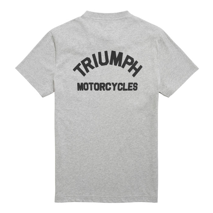 Triumph Ditchling Back Logo Pocket T-Shirt - Grey Marl