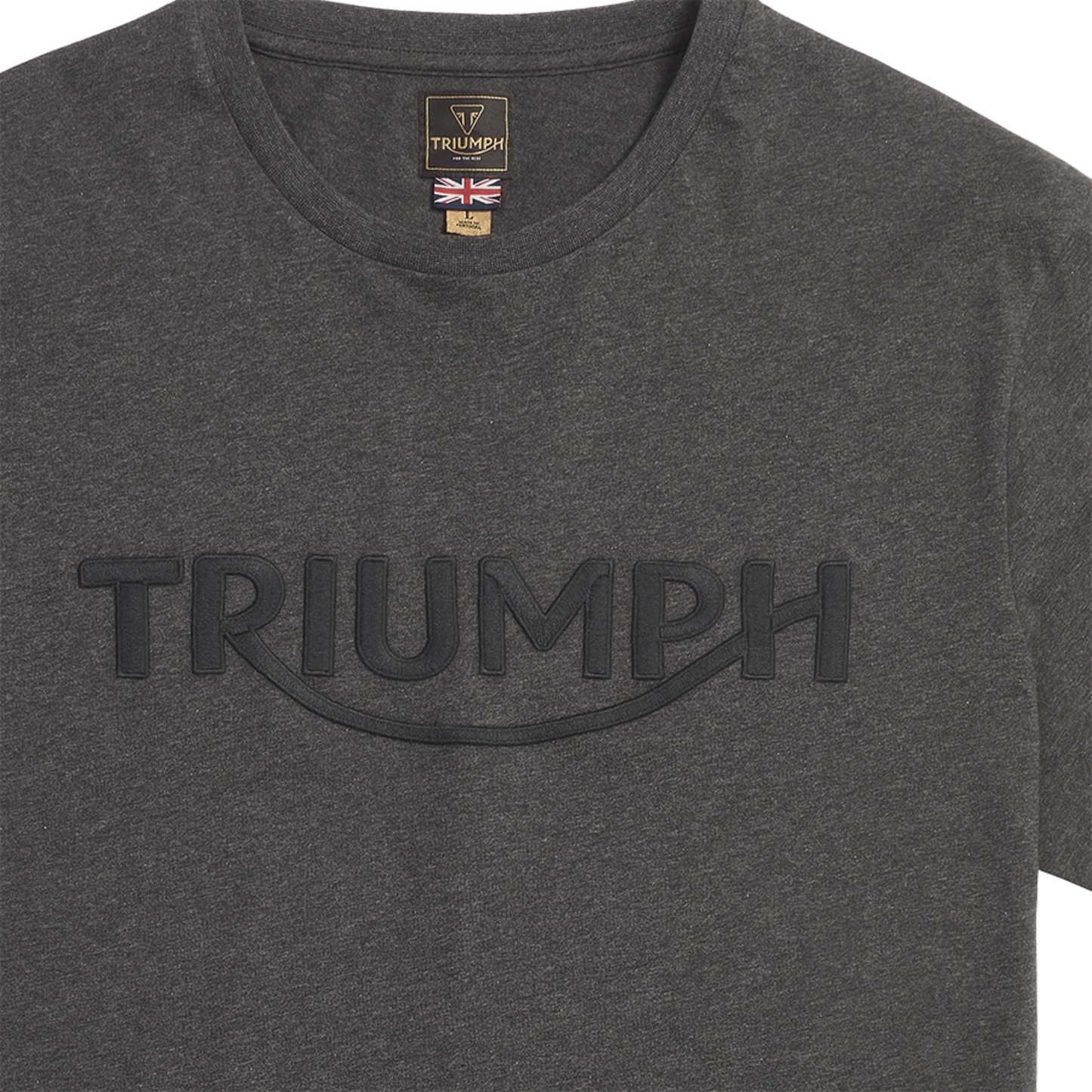 Triumph Bamburgh Embroidered Logo Tee - Black Marl
