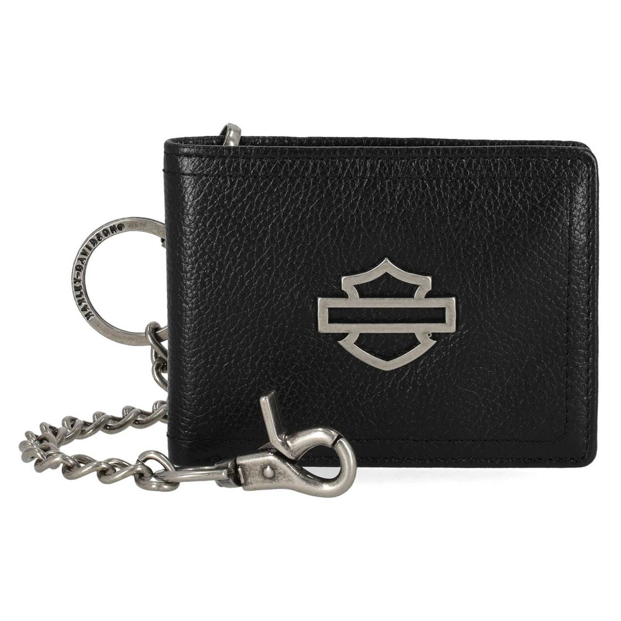 Harley-Davidson® Men's Open B&S Slimfold Biker Chain Leather Wallet